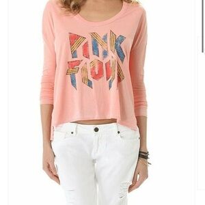 Chaser Pink Graphic Crop T-Shirt